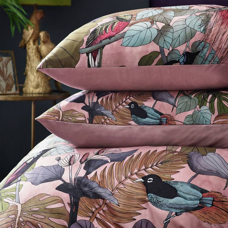 Wylder Moriyo Dusky Velvet Pink Bedding Set - King size 0