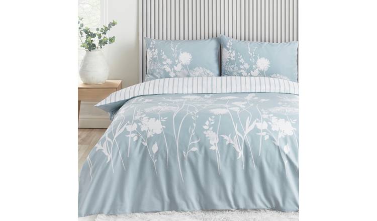 Grey Floral Bedding