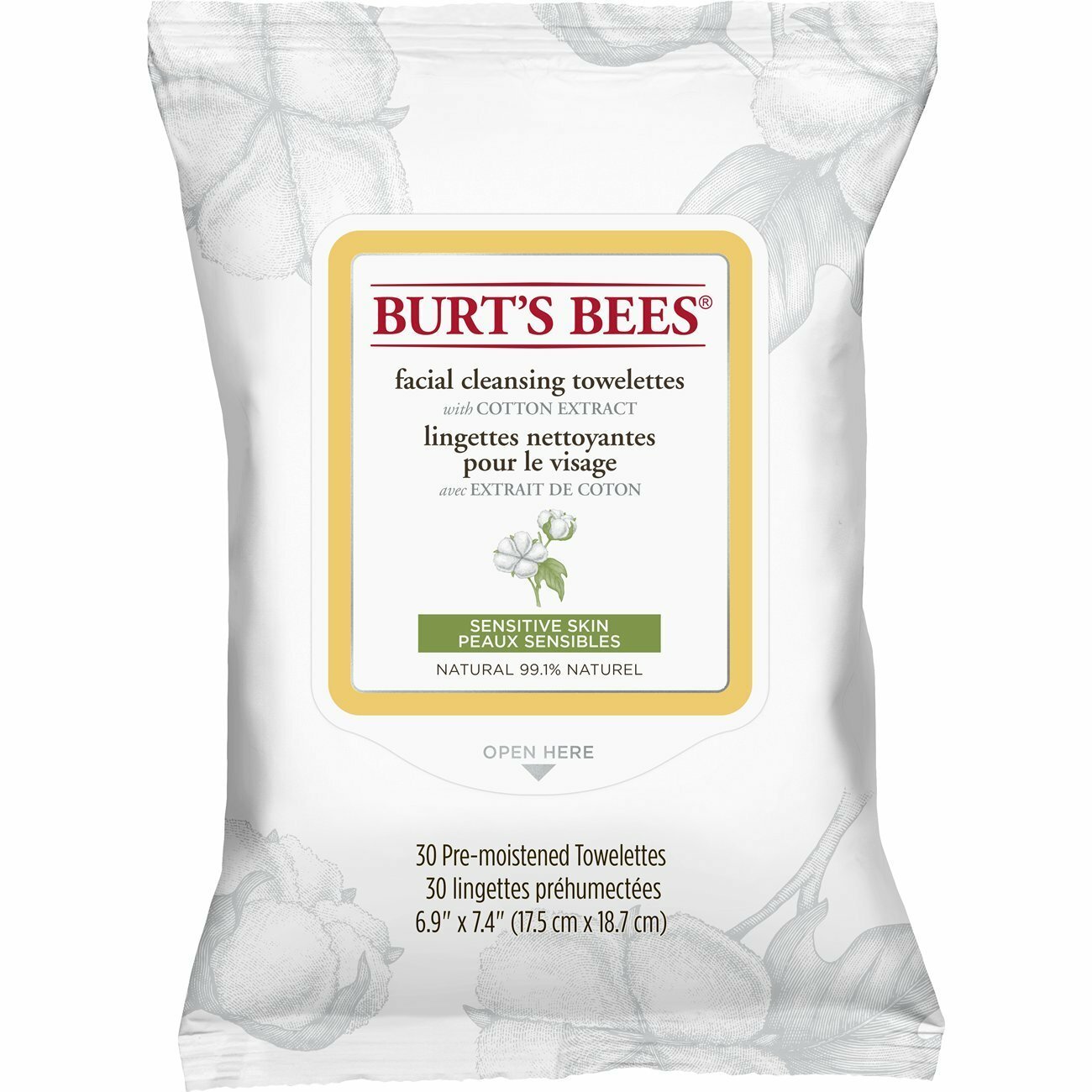 Burt's Bees Sensitive Wipes - 30pk
