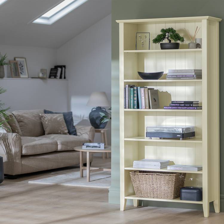 Habitat Kingham Tall Solid Wood Bookcase - Ivory 0