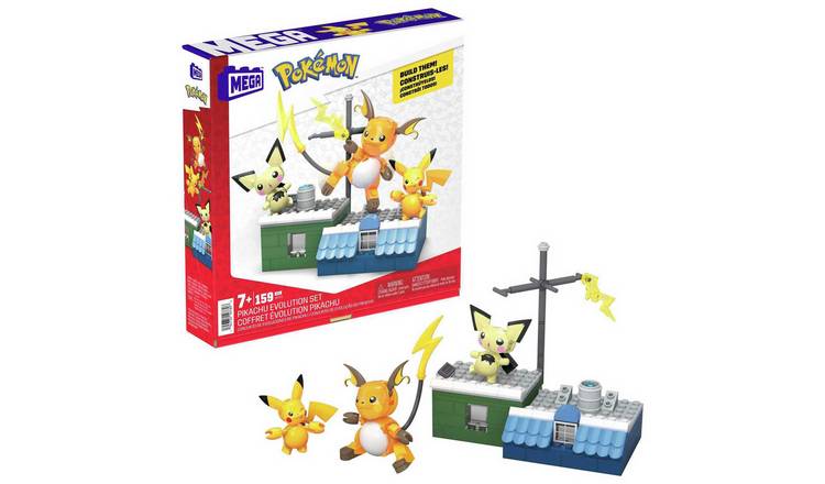 Buy Mega Pokemon Building Set - Pikachu Evolution | Construction toys |  Argos