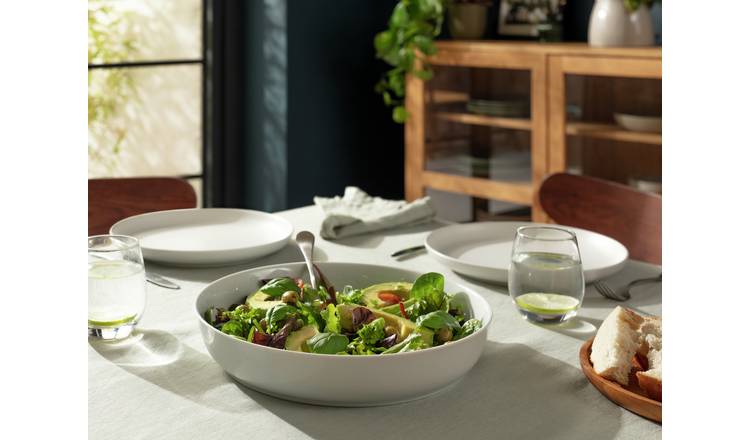 Buy Habitat Riko Large Porcelain Serving Bowl - White, Serving bowls and  platters