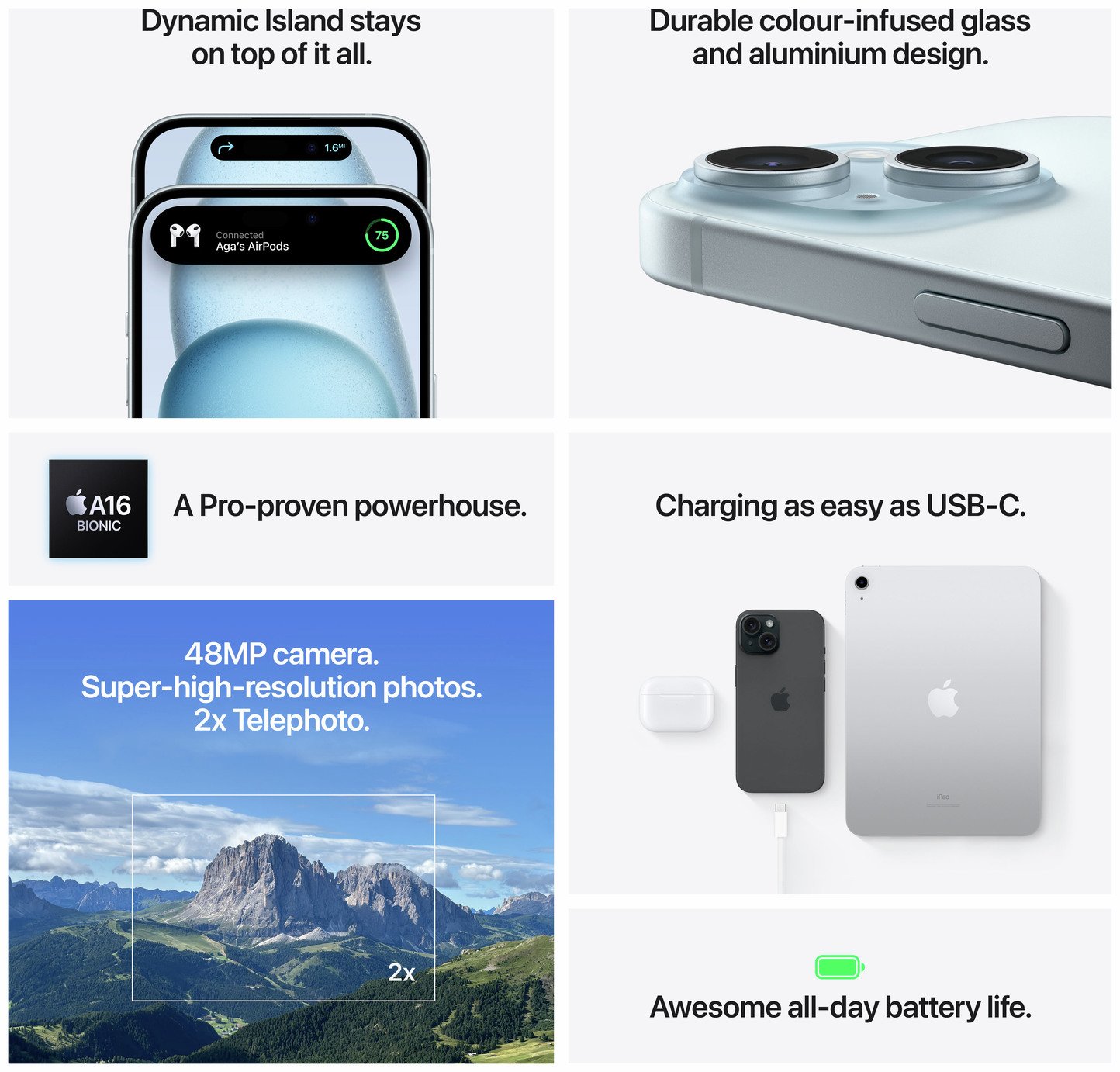 Buy SIM Free iPhone 15 Plus 5G 128GB Mobile Phone - Black | SIM