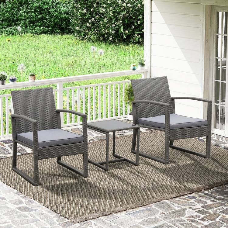 Argos Home Cento 2 Seater Rattan Effect Garden Bistro Set 0