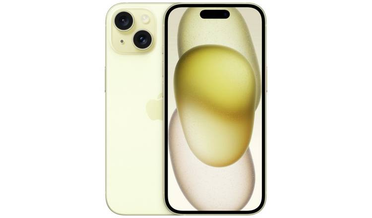 SIM Free iPhone 15 5G 256GB Mobile Phone - Yellow