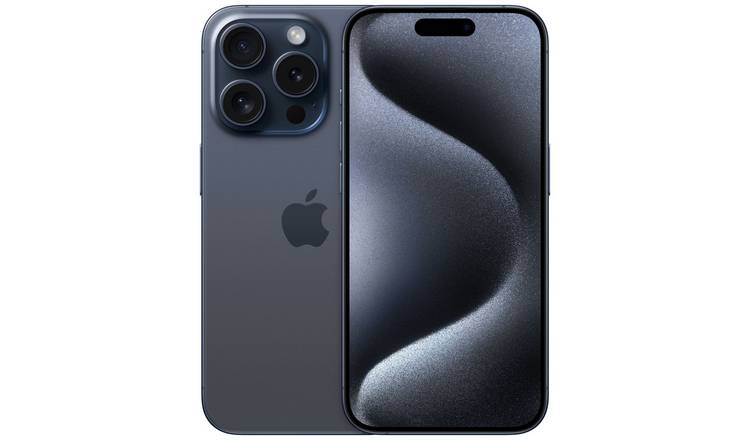 SIM Free iPhone 15 Pro 5G 1TB Mobile Phone - Blue