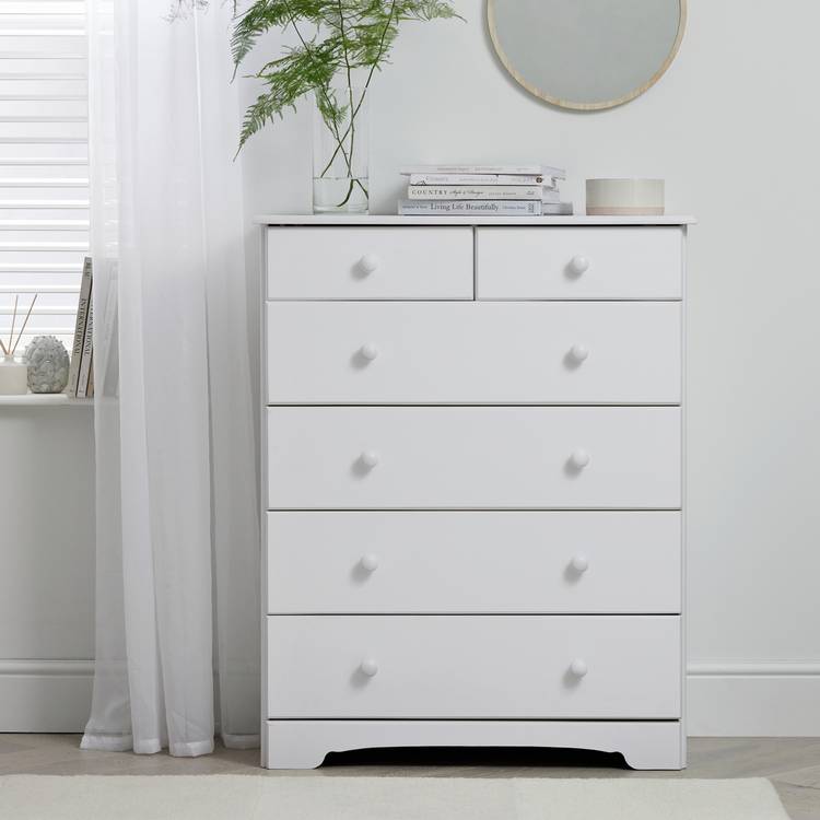 Argos Home Nordic 6 Drawer Chest - White 0