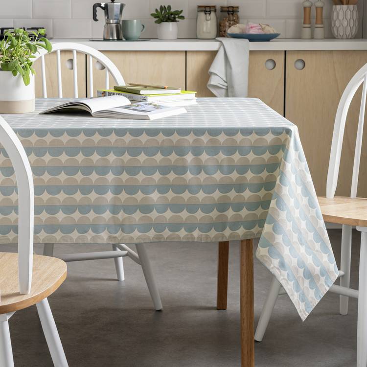 Habitat Block Print Wipe Clean Table Cloth - Multicoloured 0