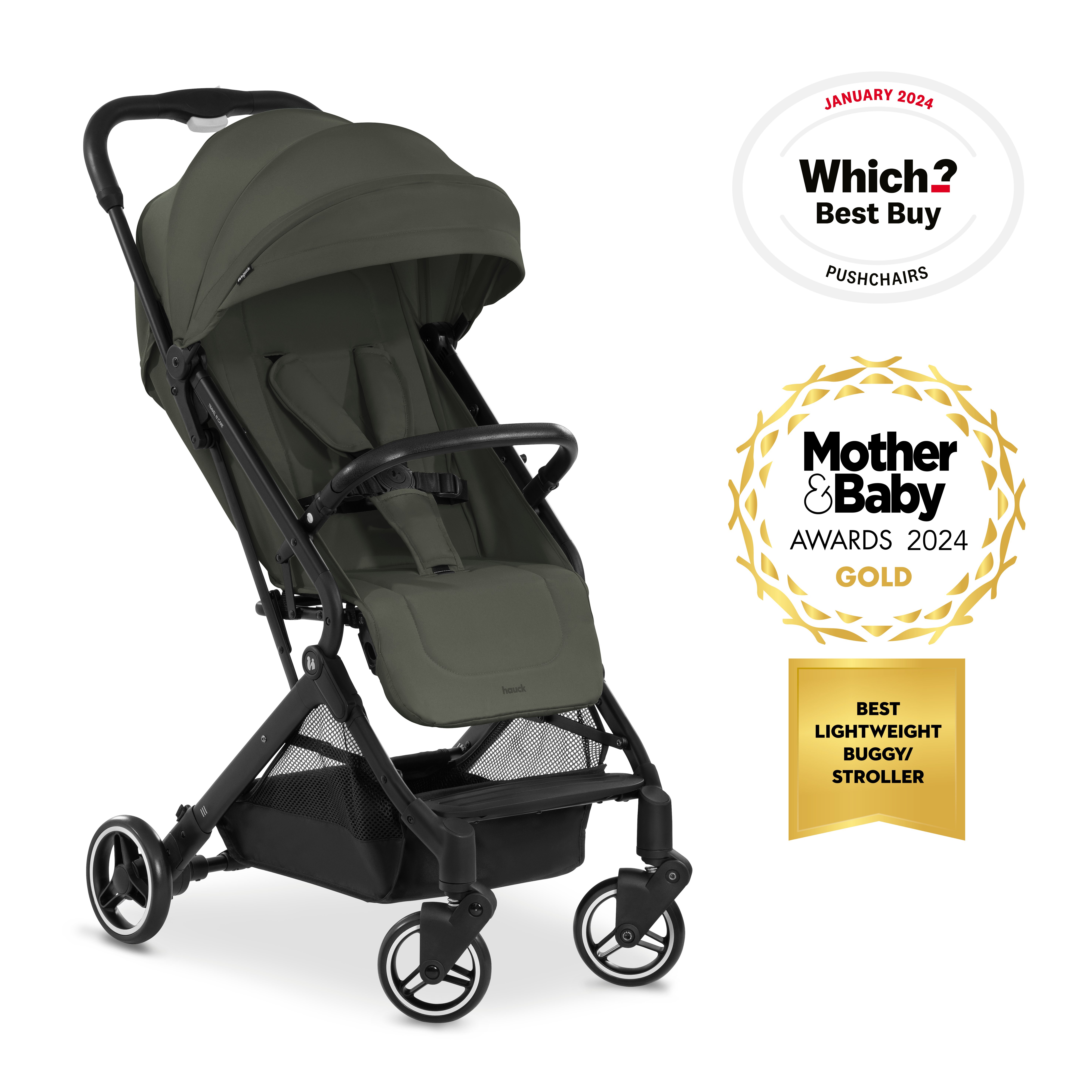 Hauck Travel N Care Pushchair - Dark Olive