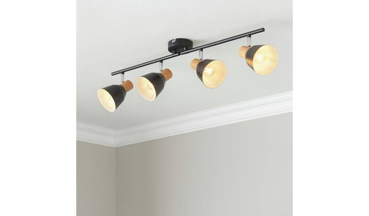 Camber Lighting Larren Metal 4 Light Spotlight Bar - Black