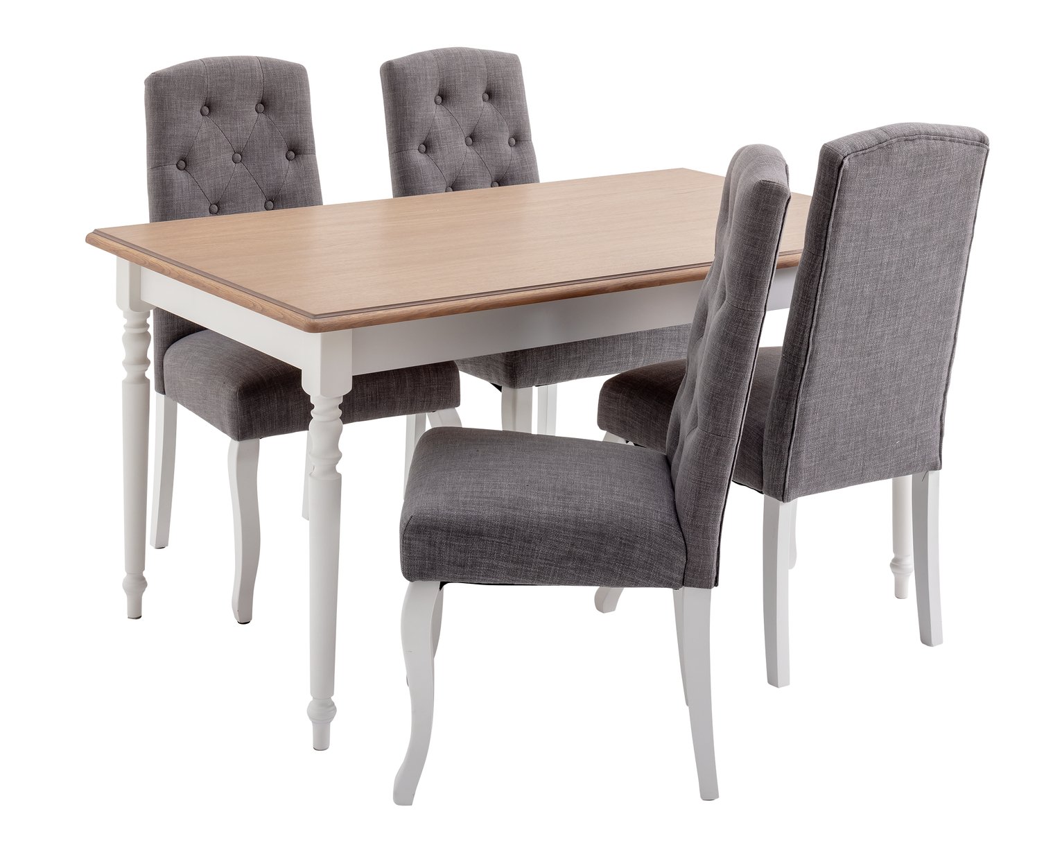 Argos Home Le Marais Oak Veneer Table & 4 Grey Chairs Review