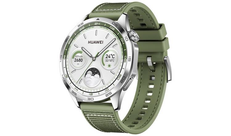 Buy HUAWEI Watch GT 4 46mm Smart Watch - Green Woven Strap | Smart watches | Argos
