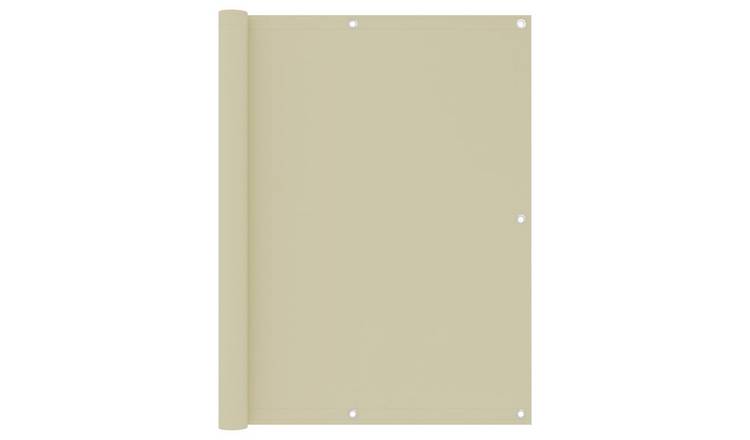 Walplus Polyester Oxford Balcony Screen - Cream - 120 x 500 cm