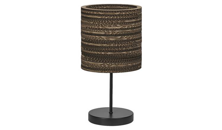 Osram Decor Cardboard Cylinder E27 Eco Style Bedside Table Lamp - Brown