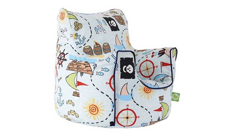 Bean Lazy Pirate Island Cotton Child Teen Bean Bag Armchair - Blue