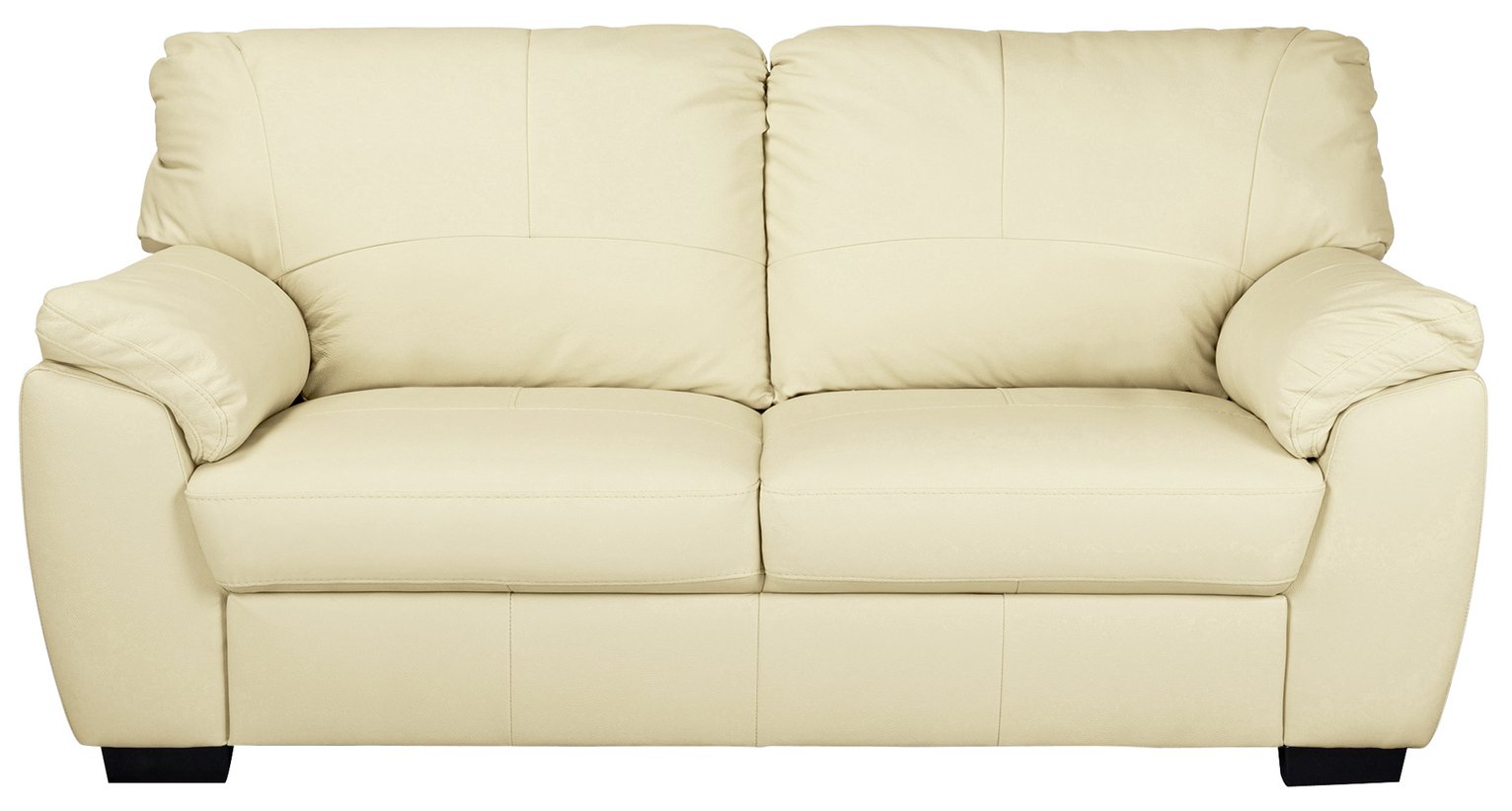 Argos Home Milano Leather 3 Seater Sofa - Ivory