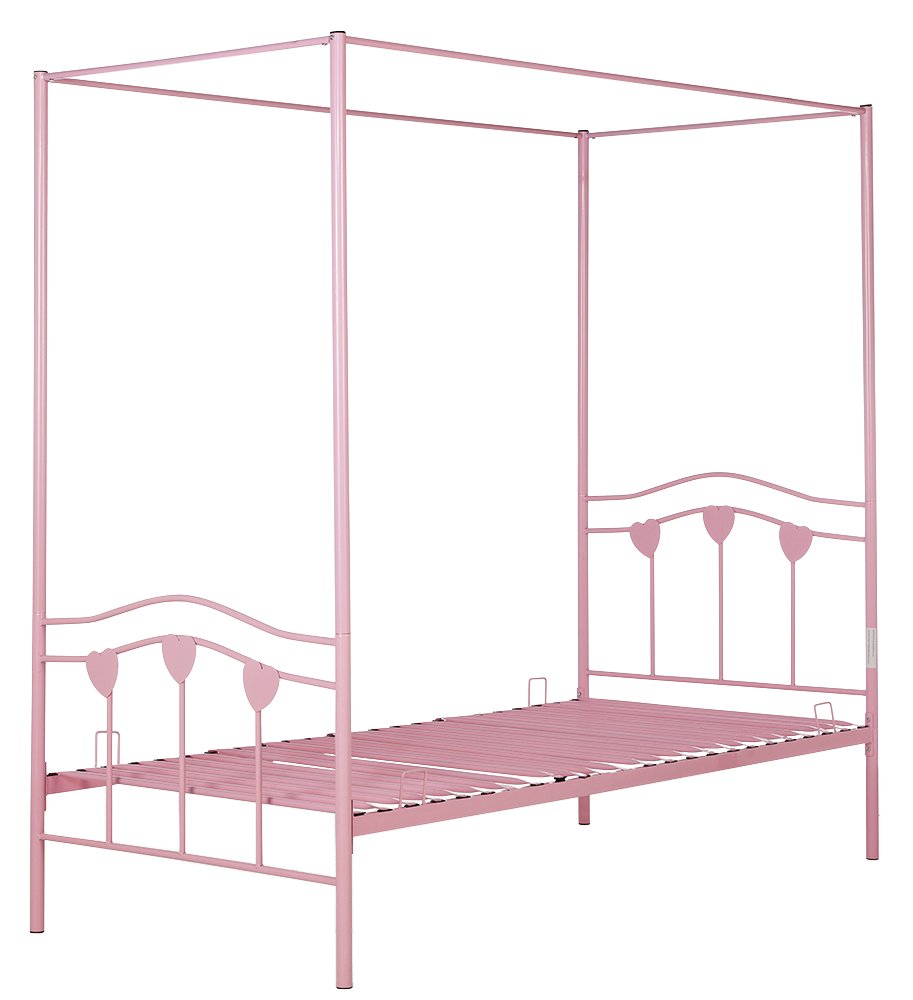 Argos Home Hearts - Single Four Poster Bed Frame