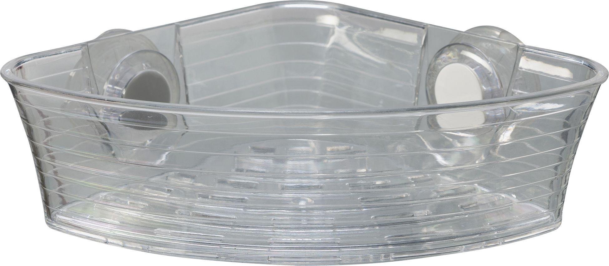 Croydex Press 'n' Lock 1.2 Litre Storage Basket - Clear