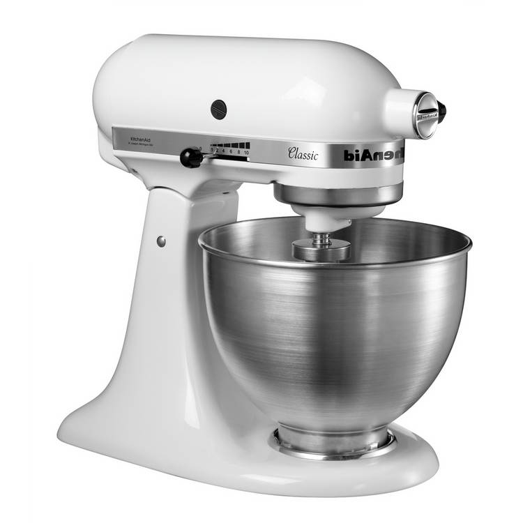 KitchenAid 5K45SSBWH Classic Stand Mixer - White 0