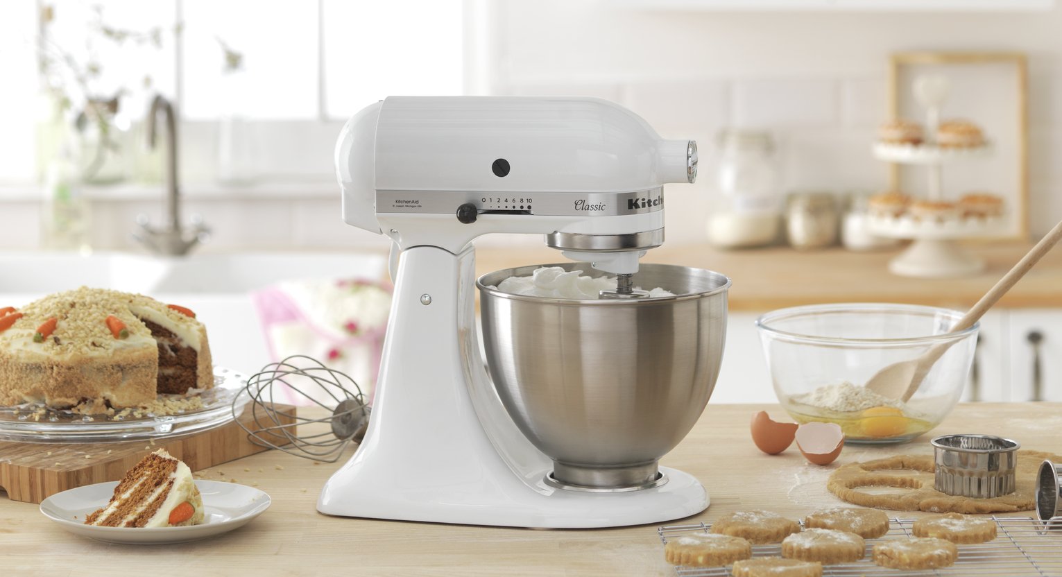 Buy KitchenAid 5K45SSBWH Classic Stand Mixer - White | Stand