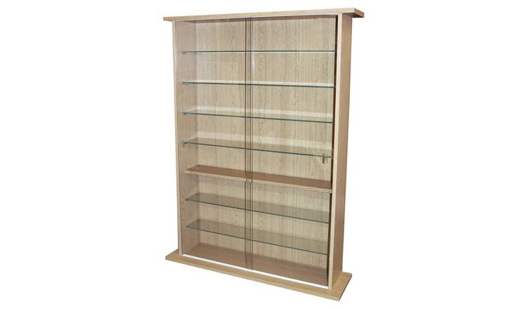 Buy Large Display Media Cabinet Oak Cd And Dvd Storage Argos