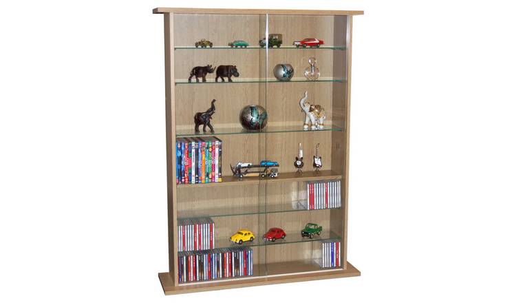 Buy Large Display Media Cabinet Oak Cd And Dvd Storage Argos