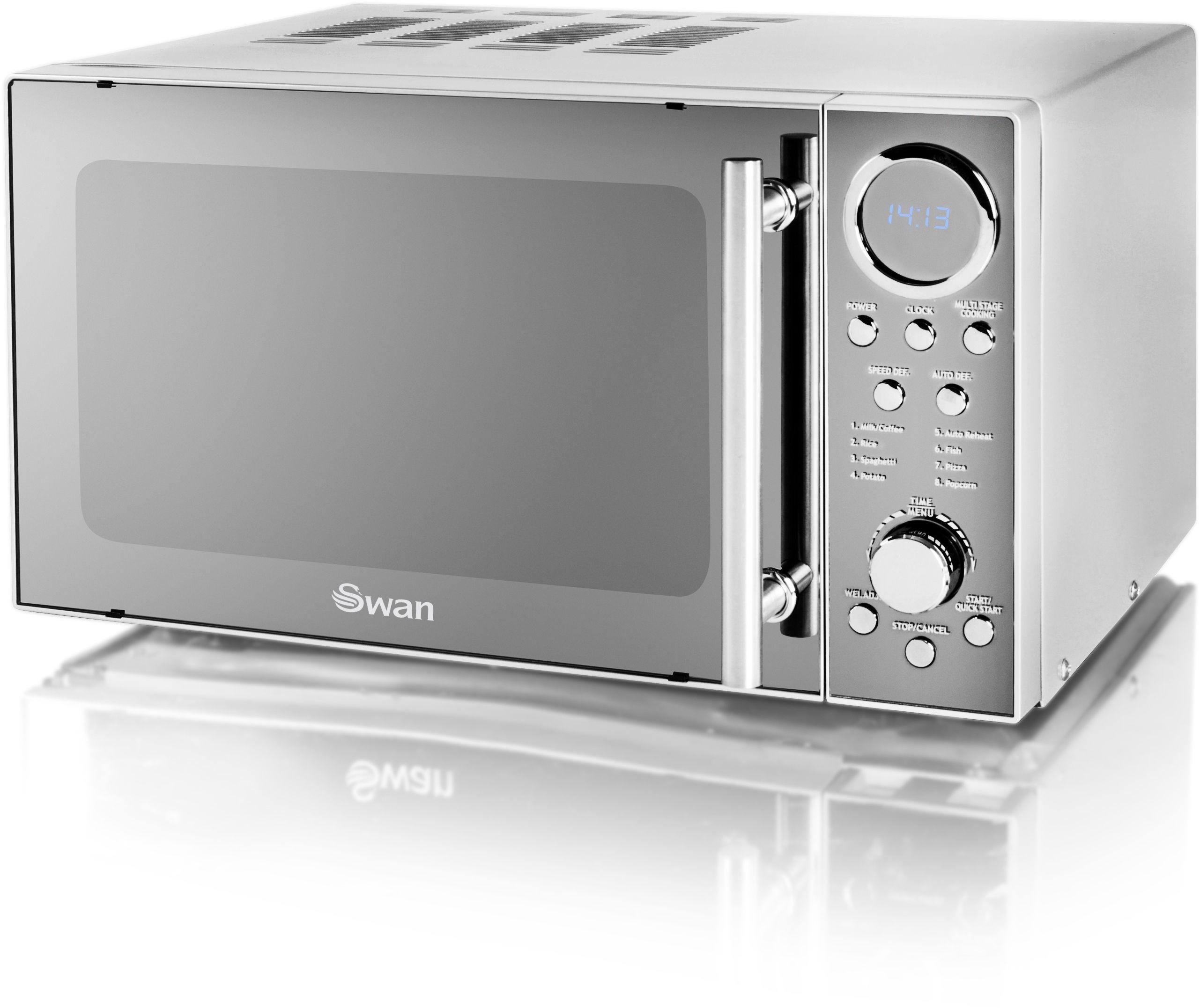 Swan SM3080N Standard Microwave - Chrome