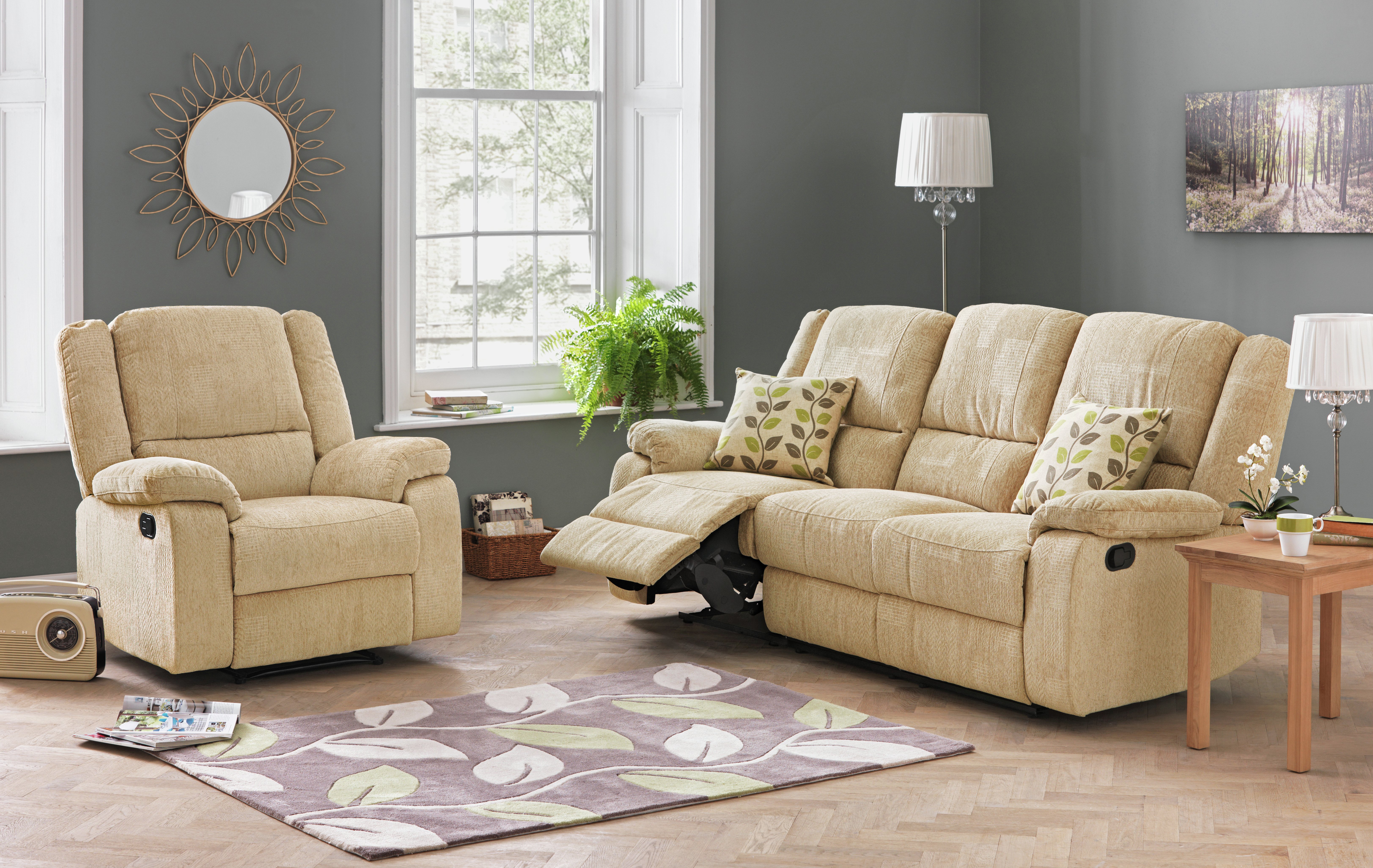 Argos Home Shelly 3 Seater Manual Recliner Sofa Reviews