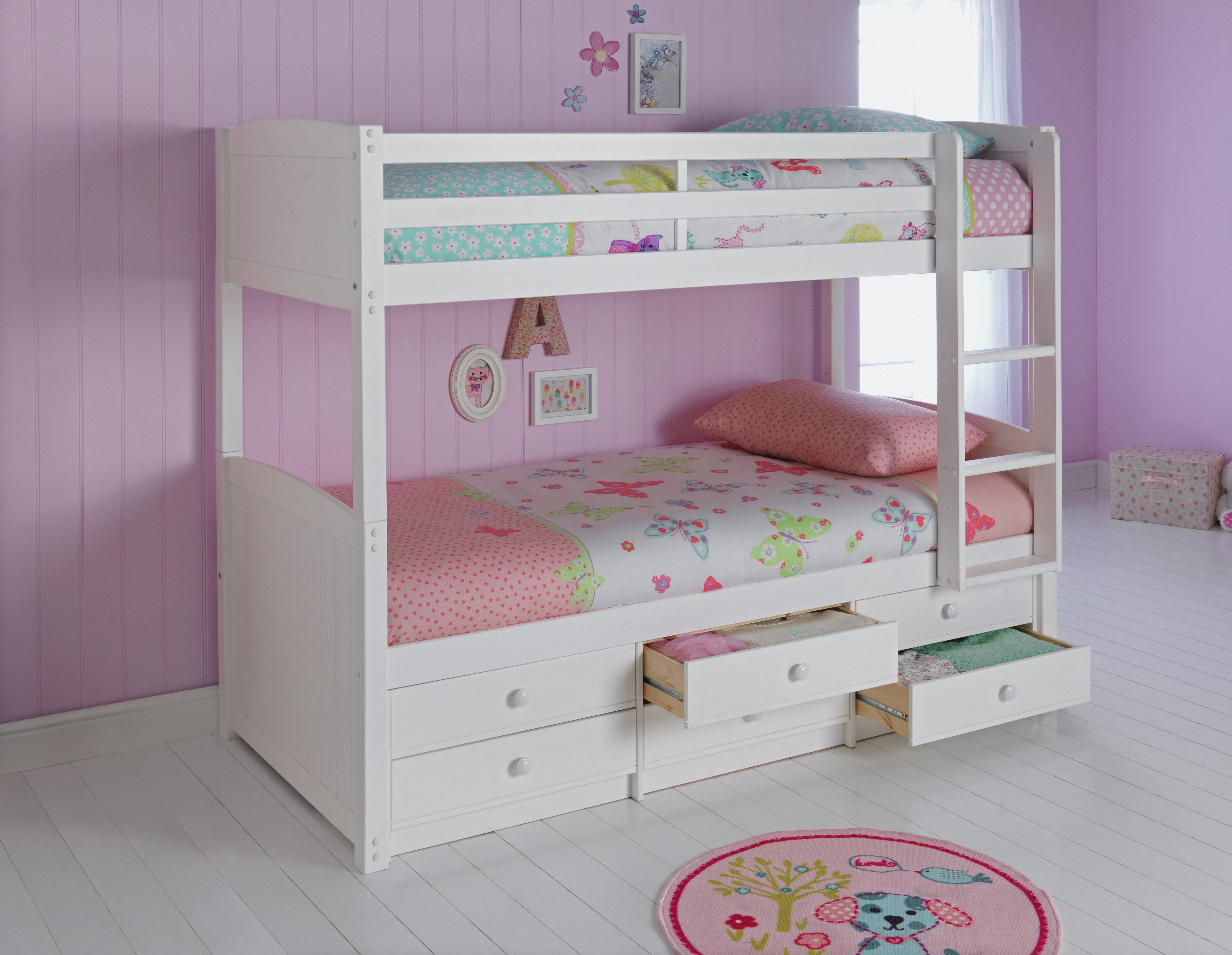 Argos Home Leigh Detachable Bunk Bed and 2 Mattresses -White