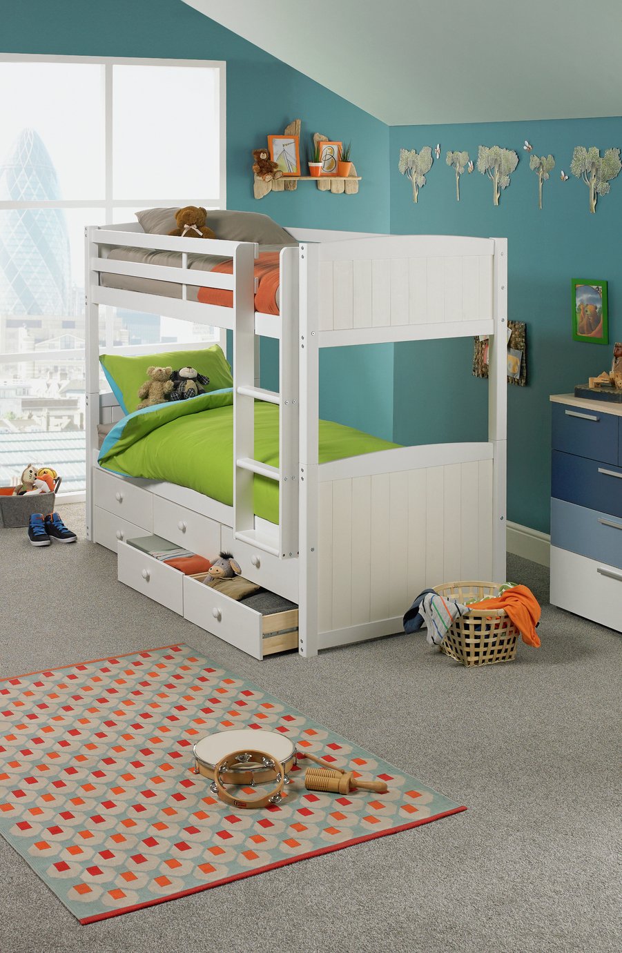 Argos Home Leigh Detachable Bunk Bed and 2 Mattresses -White Review