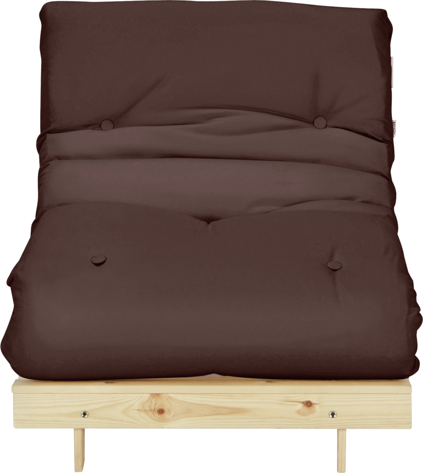 Argos Home Single Futon Sofa Bed with Mattress - Chocolate