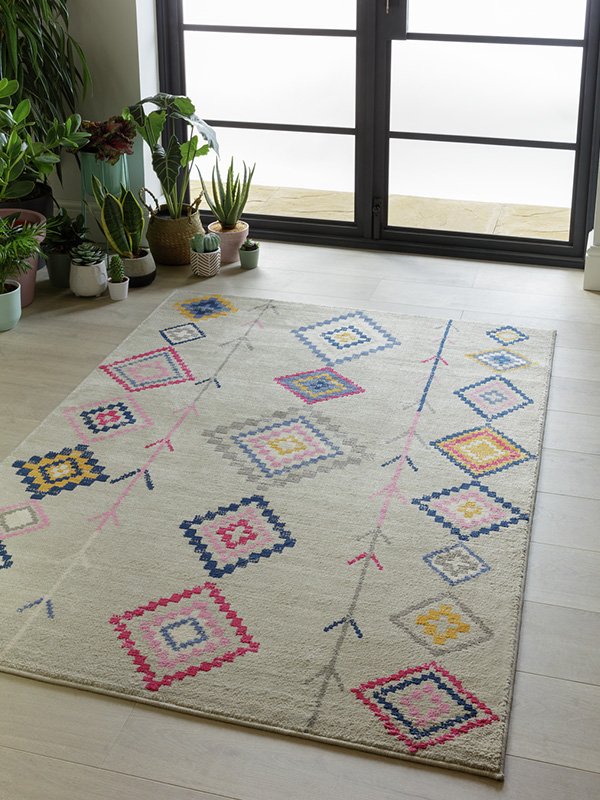 Buy Habitat Forma Geo Wool Flatweave Rug - 170x240cm - Multi, Rugs