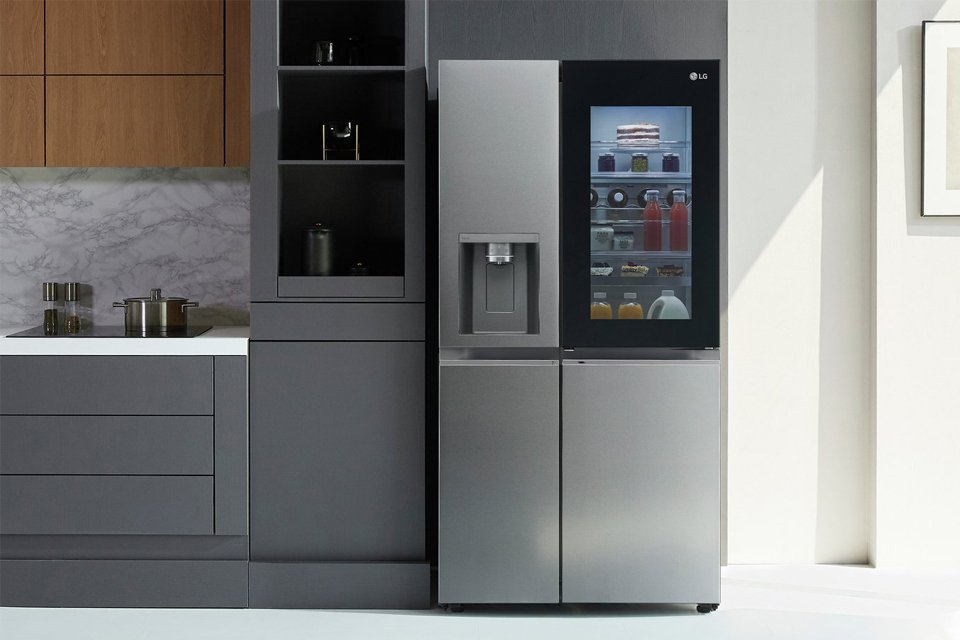 LG GSXV90BSAE American Fridge Freezer - Stainless Steel.