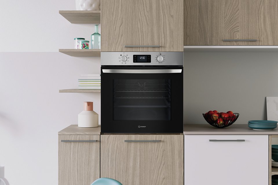 Indesit IO253XUK Built In Single Electric Oven in a kitchen.