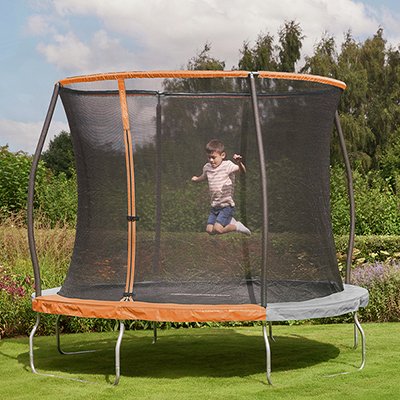 Sportspower 8ft Outdoor Kids Trampoline with Enclosure.