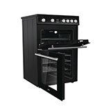 Hisense HDE3211BBUK 60cm Double Oven Electric Cooker -Black.