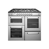 Bush BRC100DHESS 100cm Dual Fuel Range Cooker - Silver.