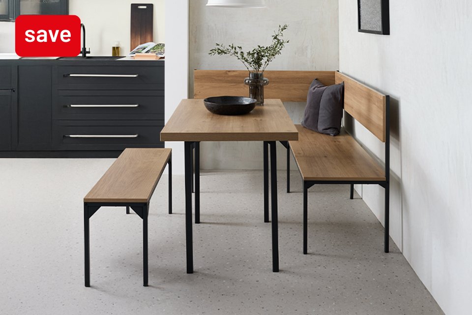Save 20% on selected dining room furniture on orders over £100. Use code FURN20.