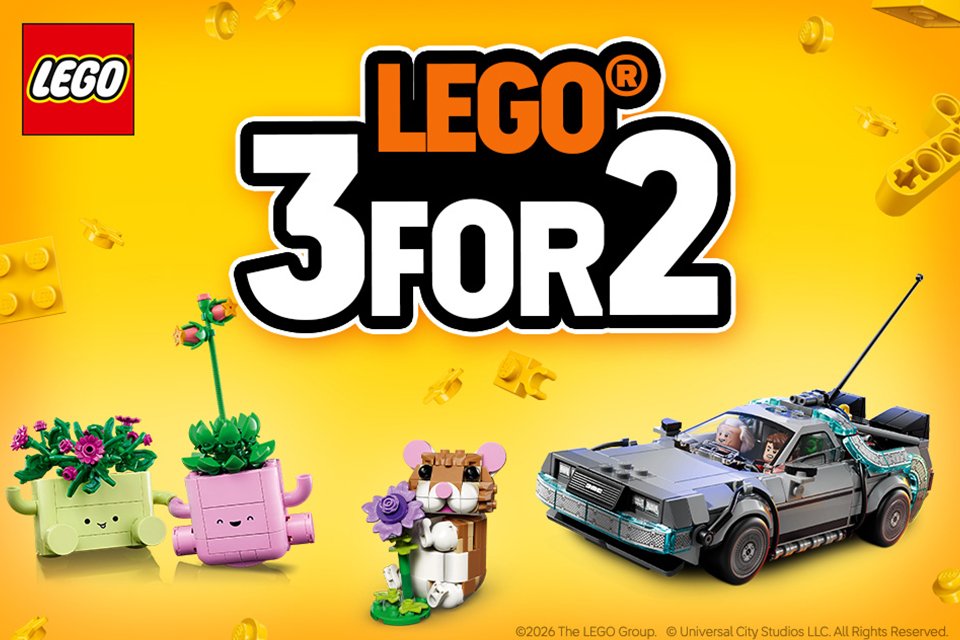 3 for 2 on selected LEGO®. Save when you mix and match across sets!