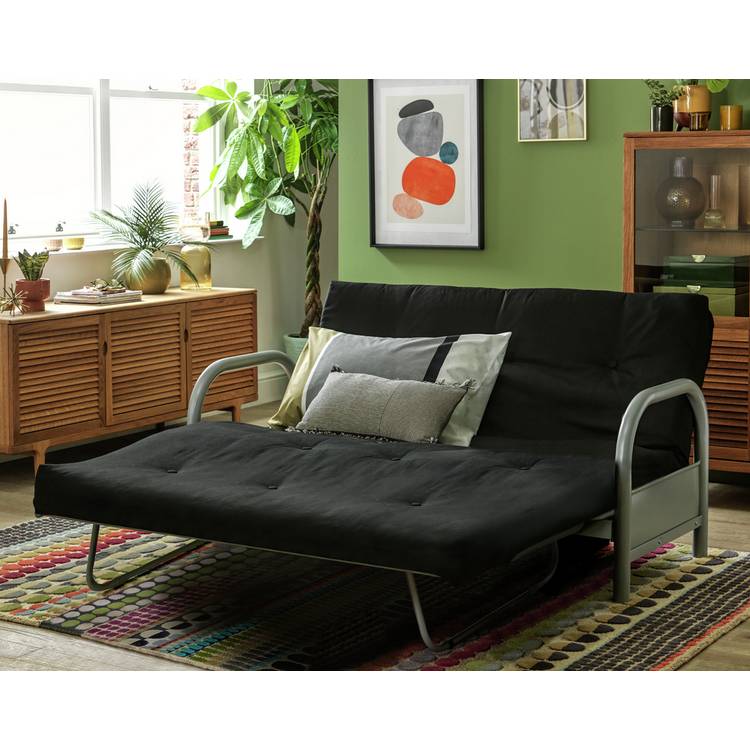 Argos Home Mexico 2 Seater Futon Sofa Bed - Black 0