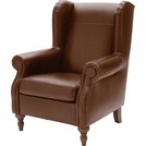 Buy Argos Home Argyll Leather High Back Chair - Tan | Armchairs and
