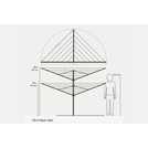 BRABANTIA LIFT-O-MATIC 60m ROTARY AIRER WASHING LINE with GROUND SPIKE &  COVER