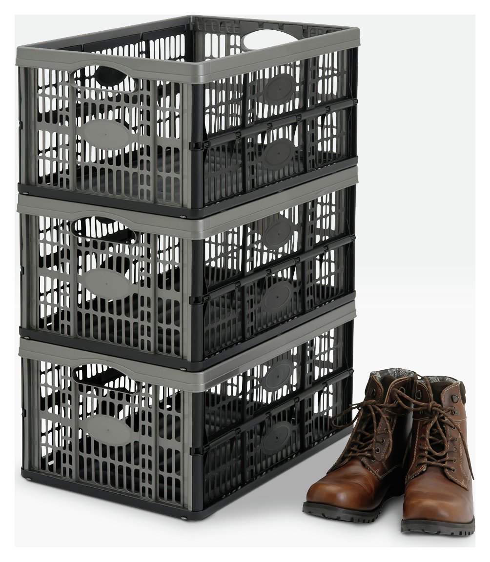 Argos Home 32 Lt Plastic Folding Storage Crates Reviews