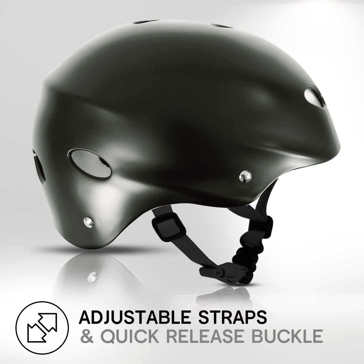 Buy Zinc 54-58cm Kids Bike Helmet - Black | Bike helmets and safety pads |  Argos
