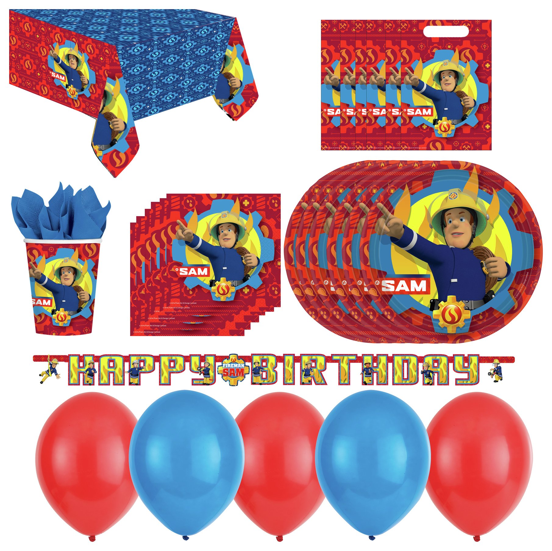 Fireman Sam Party Pack for 16 Guests