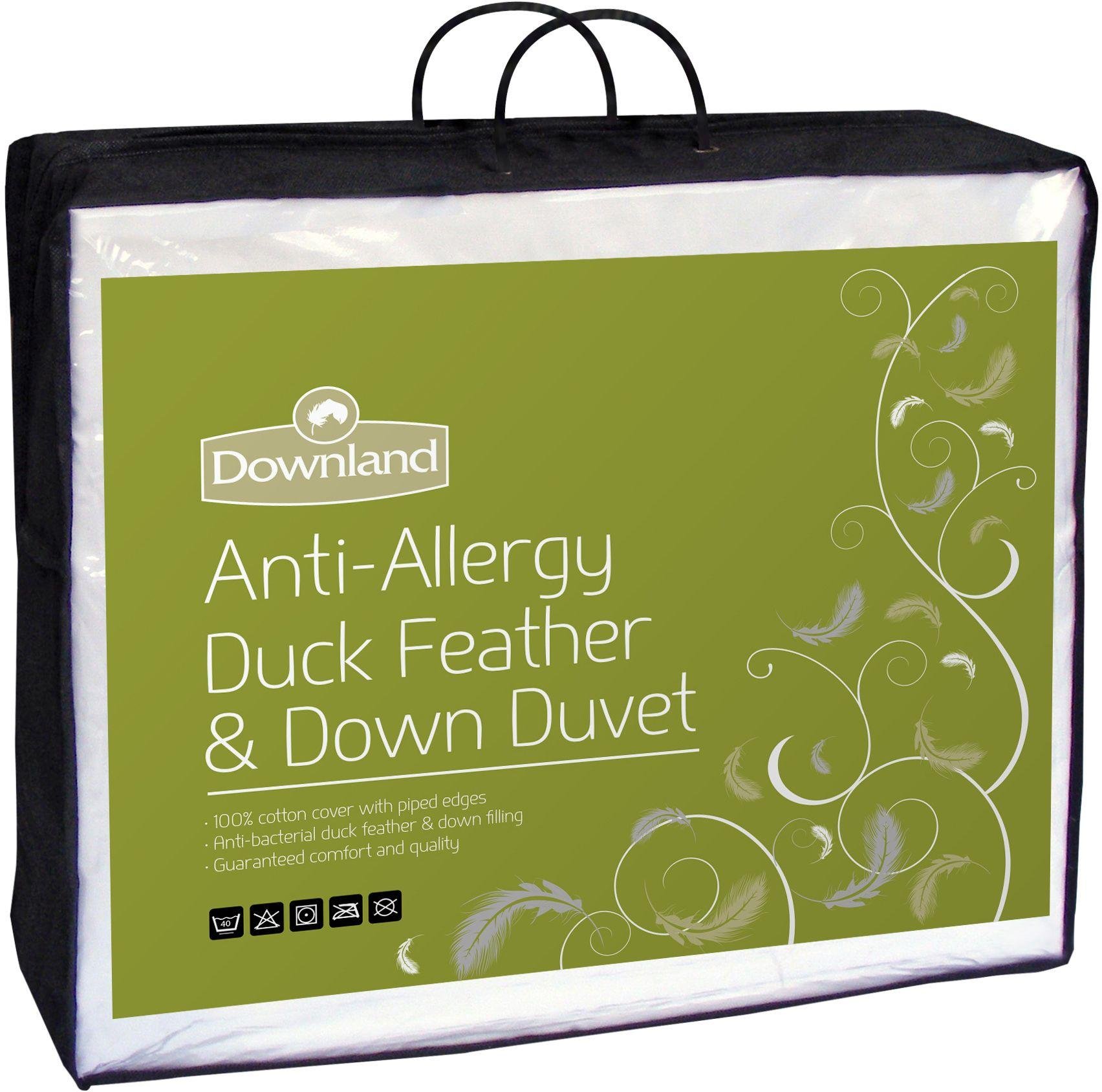 Downland Duck Feather & Down Anti-Allergy 15 Tog Duvet - Sgl