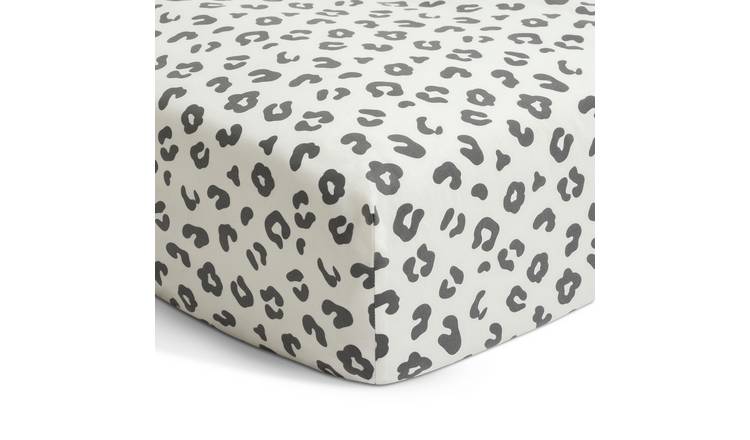 Habitat Mono Animal Printed Fitted Sheet - Double