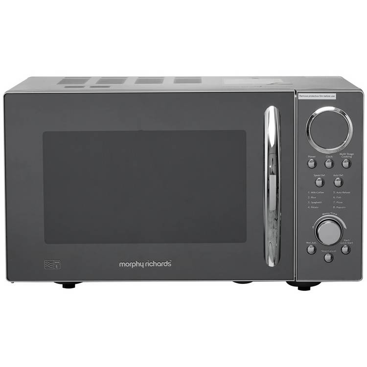 Morphy Richards 900W Standard Microwave - Silver 0