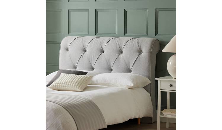 Grey deals cushion headboard