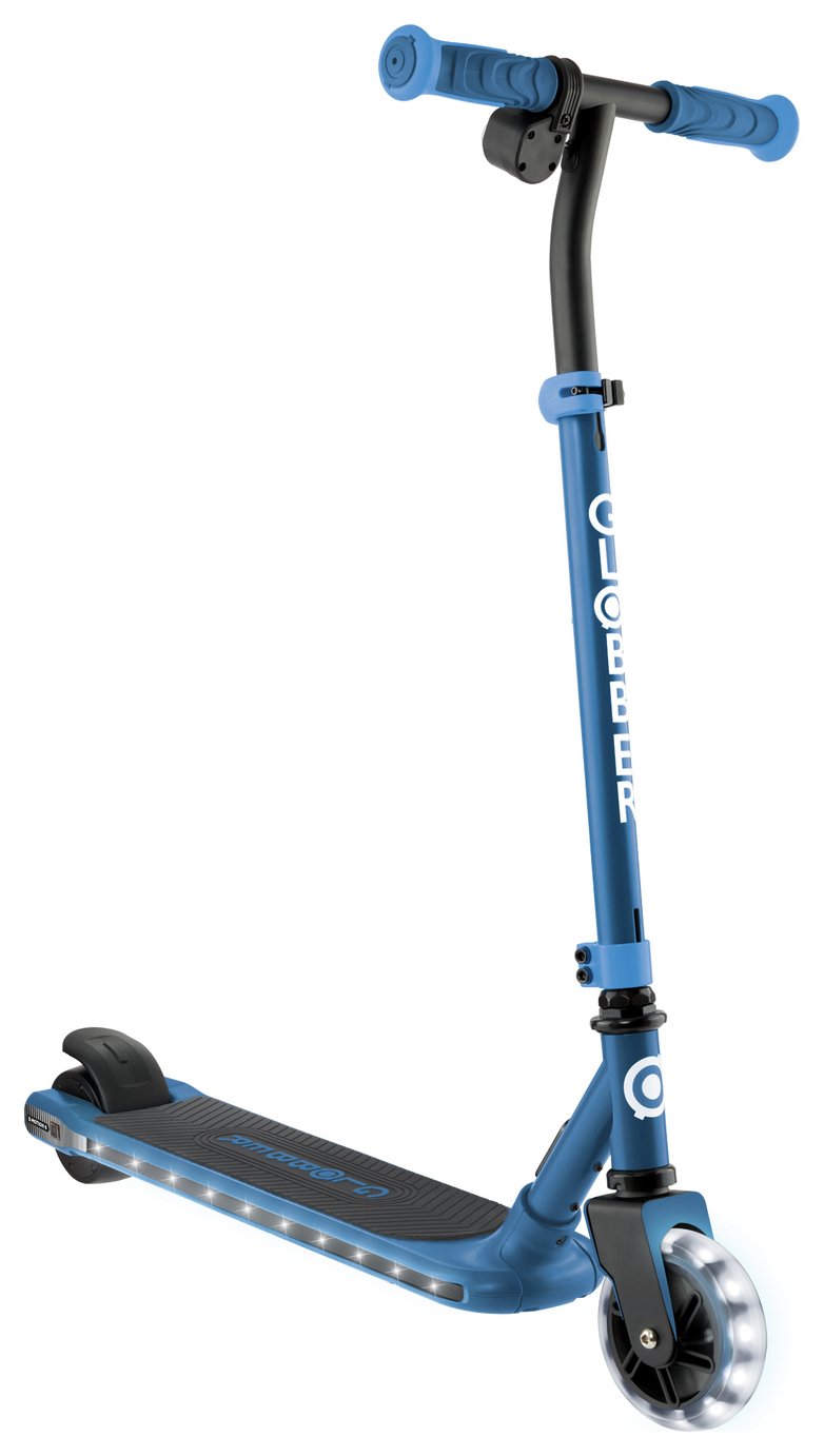 Globber E-Motion 6 Kids Light Up Electric Scooter - Blue